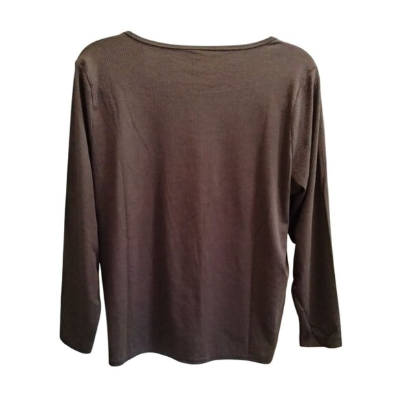 Amazon Essentials Size 3X Sweater Tops Scoop Neck Long Sleeve Ribbed Pack Of 2 - Picture 9 of 13